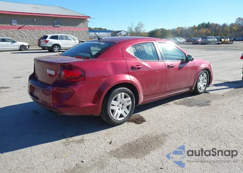 2014 Dodge Avenger Se из США, поврежденный, VIN 1C3CDZAB6EN196319